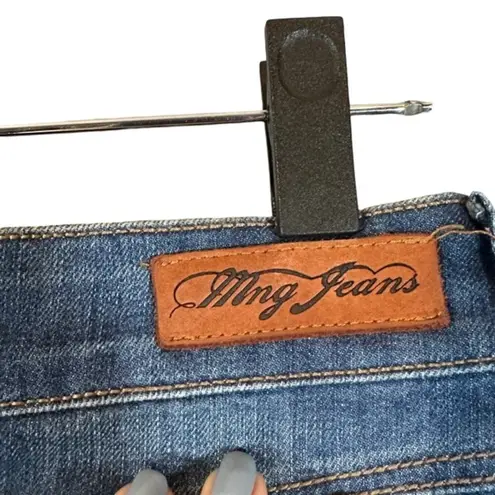 MNG by Mango Blue Medium Wash Cotton Blend Skinny Denim Jeans Women Sz 6