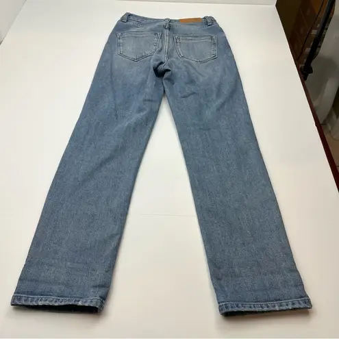 Reiss Denim Bay Ripped Straight Slim Jean Womens Size 24 Zipper Button Closure