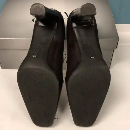 Franco Sarto  Faux Leather Heels Womens 8.5 M Pumps Square‎ Toe Brown Vegan