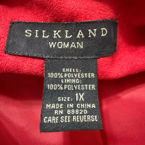 Women's Silkland Woman Blazer Size 1X Red