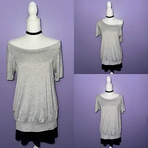 Cherish NEW Grey Off the Shoulder Top