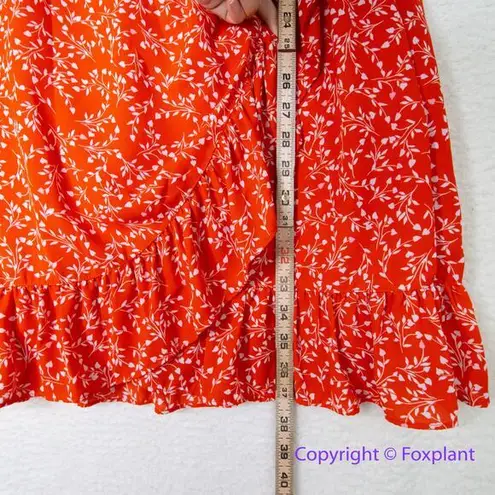 New! Cupcakes and Cashmere Women's Kiley CDC Wrap Dress with Ruffles Red Size L