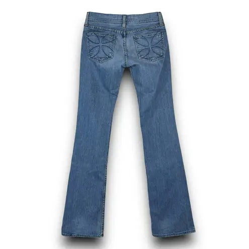 Habitual Los Angeles Womens Low Rise Bootcut Jeans Medium Wash Size 26 Long Tall