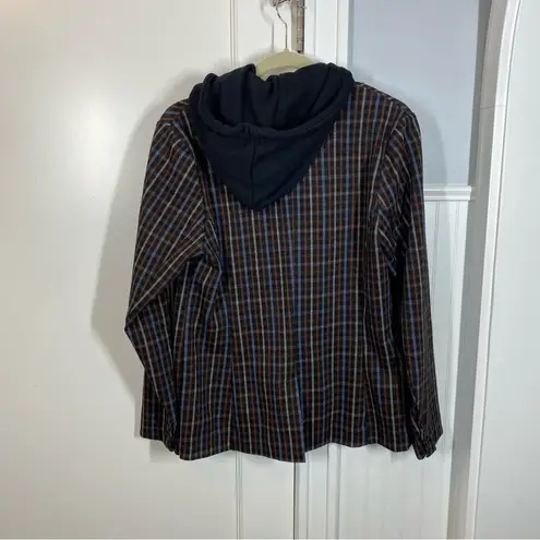 Liverpool Dickey jacket Blazer brown tan blue plaid size medium