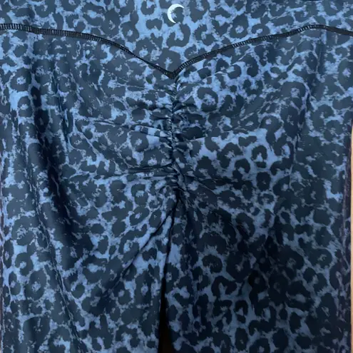 Zyia Active Stone Leopard Scrunchy Light n Luxe Leggings Size 8-10