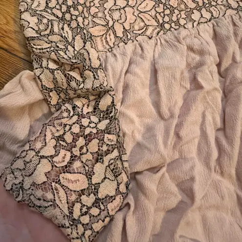 Ballet pink lace babydoll Blouse Size L