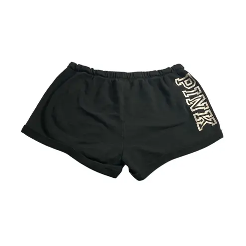 Black Fleece Lounge Shorts Victoria’s Secret PINK Large Cozy Casual