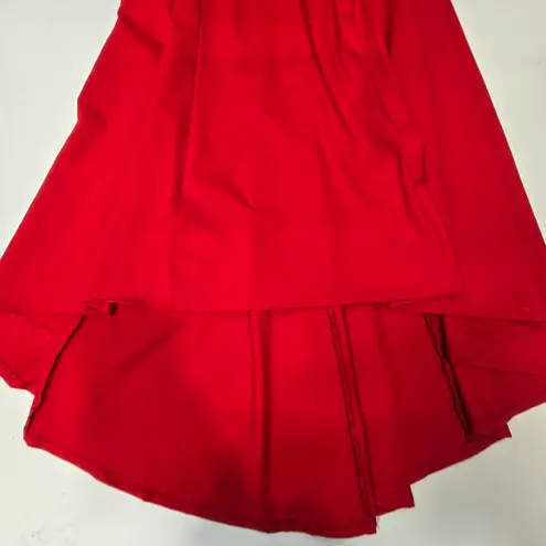 Susana Monaco Strapless Hi Low Dress in Perfect Red