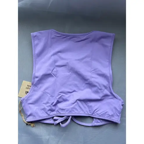 Free People Toast Swim x  Signature Peek-A-Boo Bikini Top in Purple NWT XS