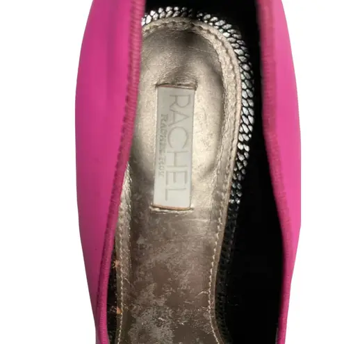 RACHEL Rachel Roy Keedan Spiked High Heel Pumps Size 8.5 Pink Black Closed Toe