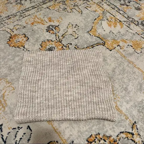 Maison Pholya Cream Beige Ribbed Knit Wool Alpaca Blend Sweater With Scarf XS Tan