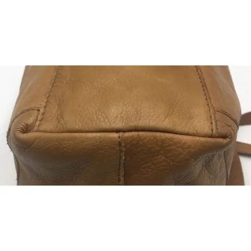 American Leather Co. Liberty Camel Brown Pebbled Leather Tote Shoulder Bag READ