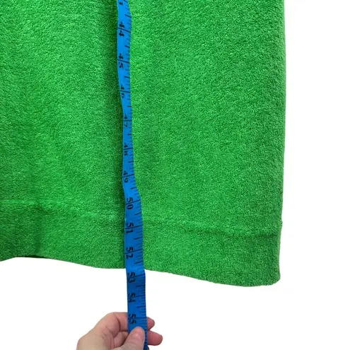 Vintage Herbcraft Kelly Green Terry Cloth Cotton Blend Zip Up House Coat Large L