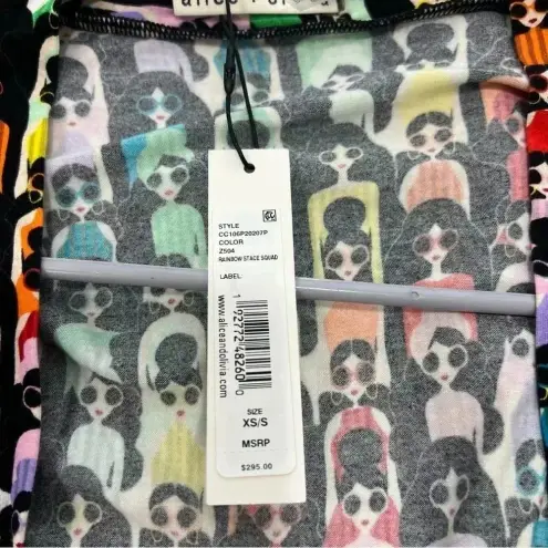 Alice + Olivia  “Willa Rainbow Stace Robe Kimono Size Xs Multicolor