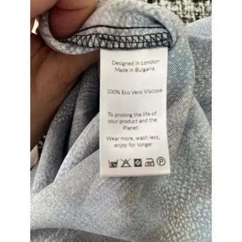 Saint & Sophia Lightweight Abstract Highrise Wide Leg Black Quiet Luxury Pants 6