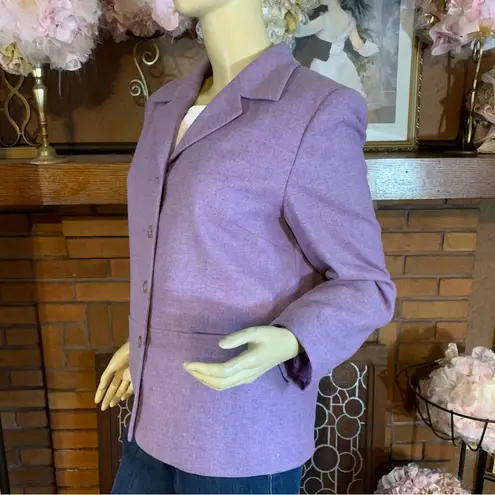 Talbots  LILAC PURPLE LAMBSWOOL BLAZER MADE IN ITALY PETITE (10P)