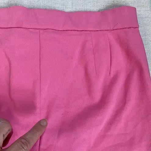 ZARA  Bootcut Pink Pants Mid-rise Stretch Chinos‎ Mini Flare Pink - Large