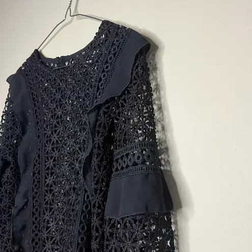 Haute Rogue Black Floral Lace Long Sleeve