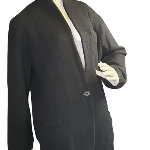J.Crew  Cardigan sweater Women’s Large Black Merino Wool Blend Oversized.