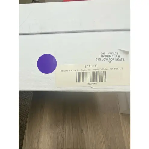 RE/DONE NIB 70s Low Top Skate in Leopard Calf Hair Size EU 36/US 6