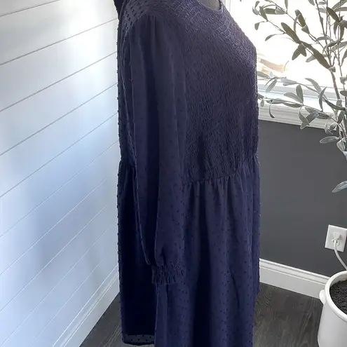 LC Lauren Conrad LC Swiss Dot Navy Dress / Size Large