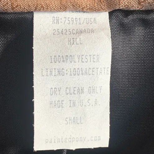 Vintage 90s Faux Fur Vest Brown Black Textured Feathers Small Boho Hippie