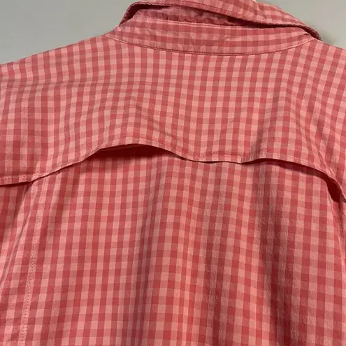 Orvis  GINGHAM CHECK Casual Fishing Hiking Shirt Zip Pocket, Chamois Size XL