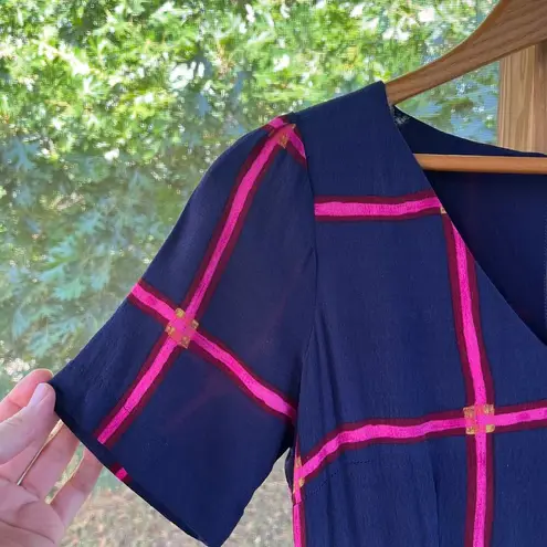 HD in Paris Anthropologie Striped Pane Midi Dress Blue Size 0P