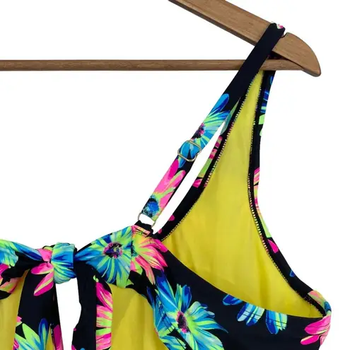 California Waves NWT Daisy Floral Multicolor V Wire Bralette Bikini Top Size 20