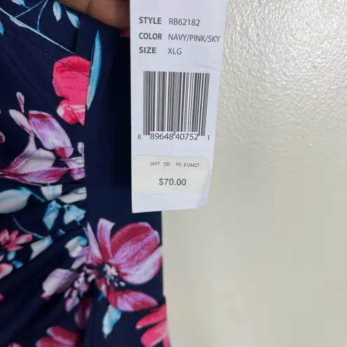 Signature by Robbie Bee Blue and Pink Asymmetrical Sundress Size XL