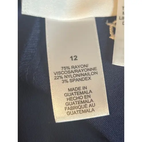 Alfred Dunner Navy Bermuda Comfort Waist Traditional Fit Shorts Sz 12 Nautical Blue