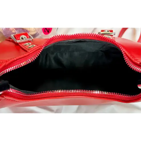 8 Other Reasons Delphine Double Buckle Shoulder bag Red / Silver