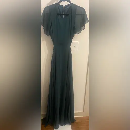 Garden Bliss Emerald Green Cutout Maxi Dress