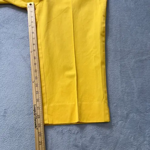 Isaac Mizrahi Capri 19' Pants Elastic Waist Pull On Yellow Size 14T Summer Chic - Image 8