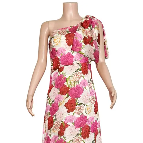 SACHIN & BABI Chelsea One Shoulder Bow Gown, Campo Di Fiore, 2 (US) Pink