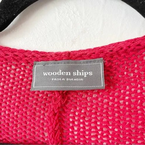 Wooden Ships  Red Love Oversized Crop Knit Sweater  Sz XS/S