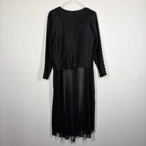 Mashiah Longline Cardigan Size Medium Black