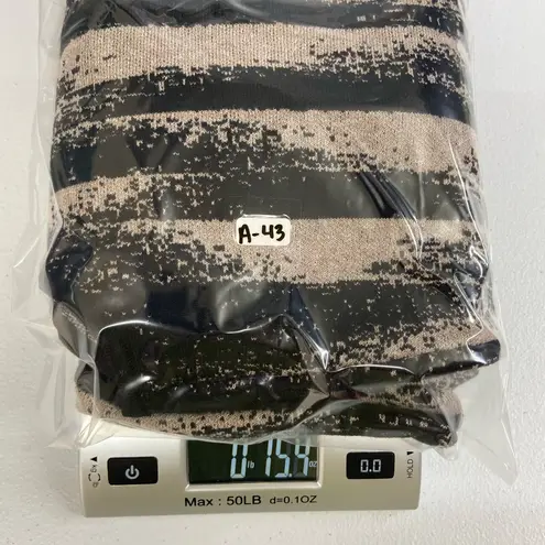 Nic+Zoe NWOT women’s black nude tan knit thick fit and flare sleeveless dress L