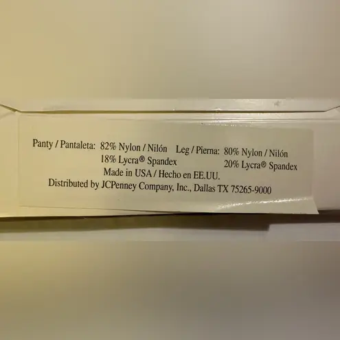 Subtle Shapers JCPenney Pantyhose Bone Queen Tall w Lycra