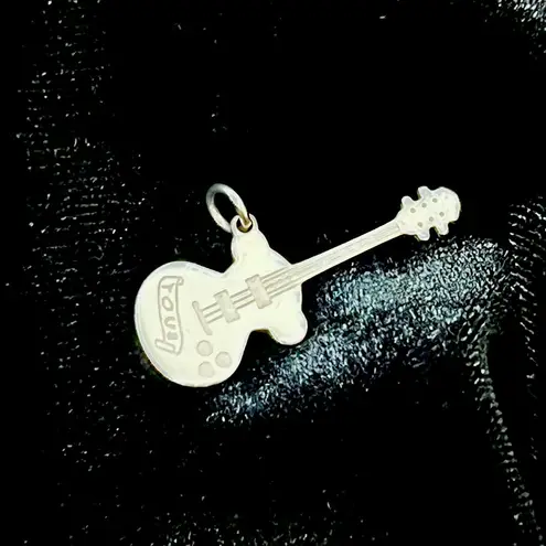 Tous  Guitar Pendant Life is Music Kyle Minogue Stainless Steel 2000s Vintage Y2K