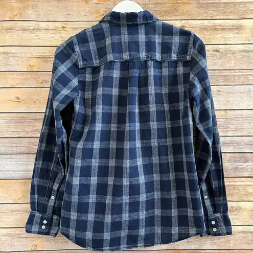 J.Crew  Blue Plaid Boy Fit Button Down Shirt Size 4