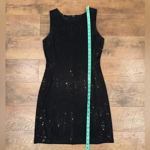 St. John  Couture by Marie Gray Sequin Knit Elegant Black Sleeveless Dress