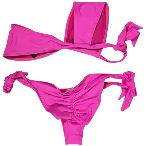 Frederick's of Hollywood 2 Piece Laguna Hot Pink Bikini L NWT