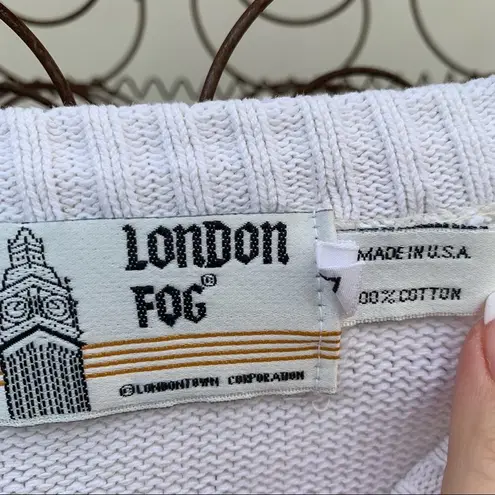 London Fog Vintage 90s geometric stripe sweater LARGE