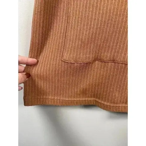 Free People FREE‎ PEOPLE Beach Phoenix Ribbed Mini Dress Size S Small Brown Coverup Vacation