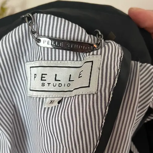 Pelle Studio Women’s Trench Coat – Black – Size XL – Double Breasted