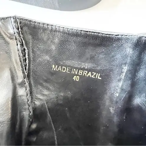 Vintage Giraffe Print Square Toe Boots Size 40 EU Hair on Hide Timeless Brazil Tan