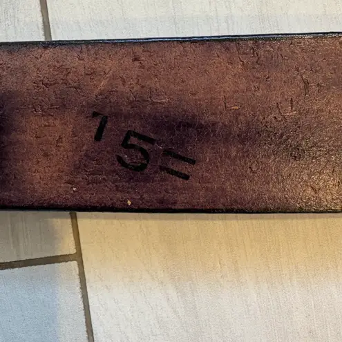 Al Stohlman Vtg Brand Black Leather Belt Floral Tooled Silver Western Cowgirl