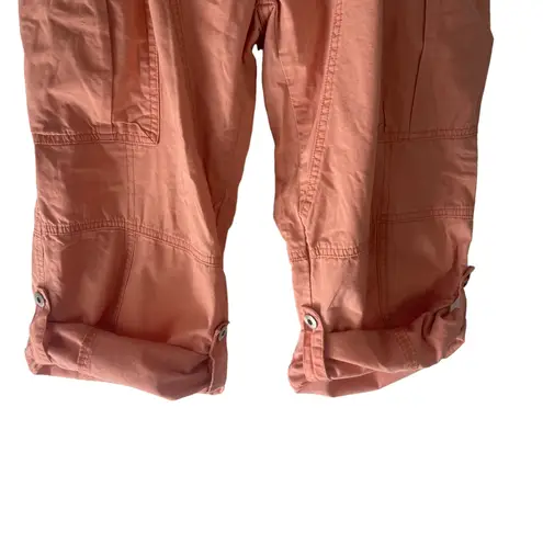 Vanity Y2k 2000s Juniors Size 7 Orange Pink Cargo Crop Pants Orange