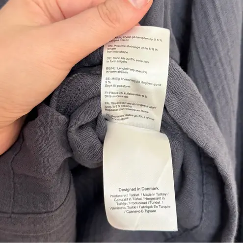 Bitte Kai Rand Double Weave Short Jacket Medium Gray Gauzy Asymmetrical Tie